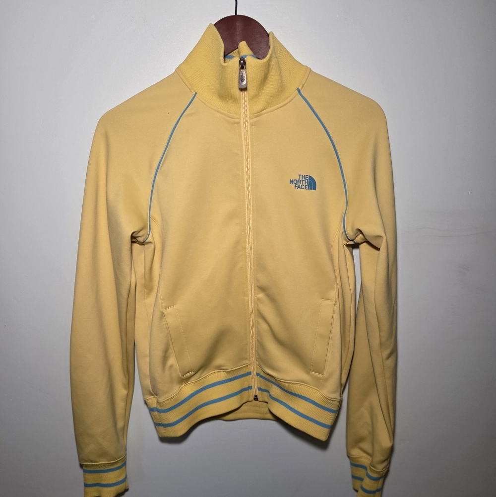 The North Face Yellow Jacket with Blue Trim